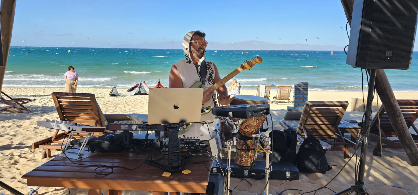 Música en la playa